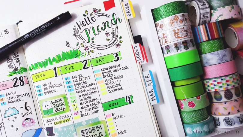 Finding happiness in creativity can help improve your mental health and well-being dramatically. Bullet Journalling is the creative key to feeling happier. It can reduce stress, anxiety and alleviate depression. Bullet Journalling can be simple or as creative as you want it to be. It is a place to track habits, weight-loss, gratitude, goals, etc. // heythereChannon - www.channongray.com #bulletjournal #mentalhealth #findinghappiness