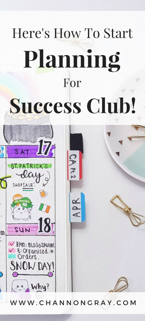 Getting organised, attending to your self-care and wellbeing and preparing the right mindset are all part of 'Planning For Success'. However, these need not be daunting or scary to achieve. Organisation is key to maximising your happiness and it's health benefits are in the ten's. You'll want to know this! - www.channongray.com // heythereChannon